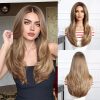 Ash Brown Honey Blonde Balayage Long Straight Wig with Bangs – Caramel Highlighted 26 Inch Ash Brown Honey Blonde Balayage Long Straight Wig with Bangs – Caramel Highlighted 26 Inch