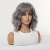 14 Inch Silver Grey Shoulder-Length Bob Wig - Layered Synthetic Hair 14 Inch Silver Grey Shoulder-Length Bob Wig – Layered Synthetic Hair