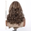 Ash Brown Body Wave Wig – Caramel Honey Blonde Highlights No Bangs Synthetic Hair 14 Inch Ash Brown Body Wave Wig – Caramel Honey Blonde Highlights No Bangs Synthetic Hair 14 Inch