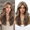 Ash Brown Honey Blonde Balayage Body Wave Wig – Caramel Highlighted Synthetic Hair 20 Inch Ash Brown Honey Blonde Balayage Body Wave Wig – Caramel Highlighted Synthetic Hair 20 Inch