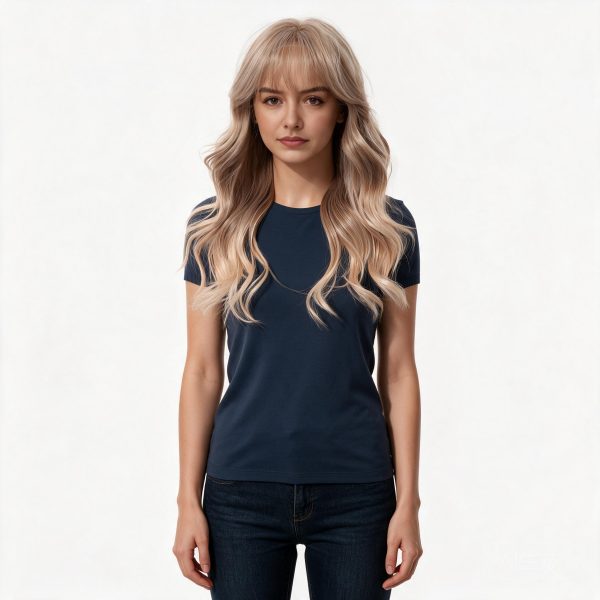 Synthetic Wig 20 Inch Ash Blonde Body Wave Wig with Bangs – Synthetic Hair