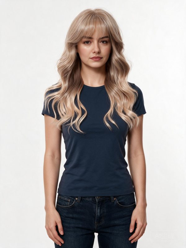 Synthetic Wig 20 Inch Ash Blonde Body Wave Wig with Bangs – Synthetic Hair