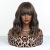 14 Inch Warm Chestnut Brown Balayage Bob Wig with Bangs - Synthetic Hair 14 Inch Warm Chestnut Brown Balayage Bob Wig with Bangs – Synthetic Hair