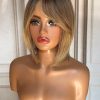 10 Inch Ash Brown Balayage Bob Wig - Honey Blonde Synthetic Hair 10 Inch Ash Brown Balayage Bob Wig – Honey Blonde Synthetic Hair