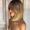 10 Inch Ash Brown Balayage Bob Wig - Honey Blonde Synthetic Hair 10 Inch Ash Brown Balayage Bob Wig – Honey Blonde Synthetic Hair