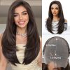 24 Inch Chestnut Brown Balayage Straight Wig – Synthetic Hair 24 Inch Chestnut Brown Balayage Straight Wig – Synthetic Hair