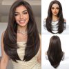 24 Inch Chestnut Brown Balayage Straight Wig – Synthetic Hair 24 Inch Chestnut Brown Balayage Straight Wig – Synthetic Hair