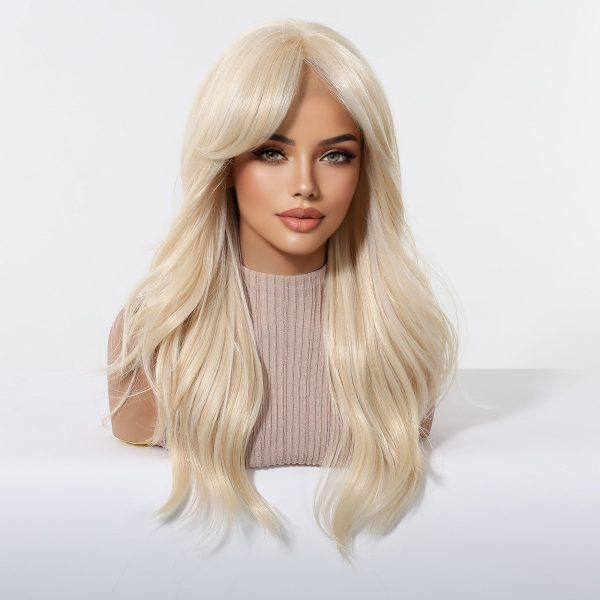 22 Inch Platinum Blonde Straight Wig with Bangs – Layered Synthetic Hair 22 Inch Platinum Blonde Straight Wig with Bangs – Layered Synthetic Hair