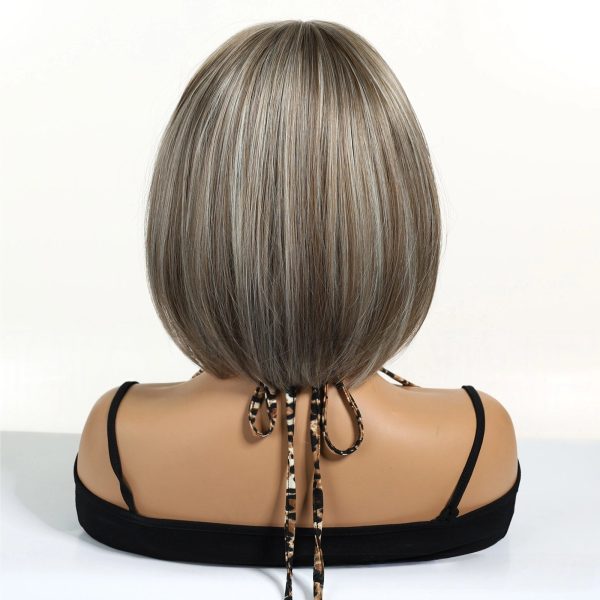 Ash Blonde Short Bob Wig with Bangs – Light Icy Cool-Tone Synthetic Hair 10 Inch Ash Blonde Short Bob Wig with Bangs – Light Icy Cool-Tone Synthetic Hair 10 Inch