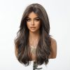 22 Inch Chestnut Brown Balayage Body Wave Wig with Bangs – Synthetic Hair 22 Inch Chestnut Brown Balayage Body Wave Wig with Bangs – Synthetic Hair