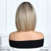 10 Inch Ash Brown Balayage Bob Wig - Honey Blonde Synthetic Hair 10 Inch Ash Brown Balayage Bob Wig – Honey Blonde Synthetic Hair