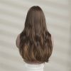 24 Inch Medium Brown Wavy Wig – Caramel Highlight Synthetic Hair 24 Inch Medium Brown Wavy Wig – Caramel Highlight Synthetic Hair
