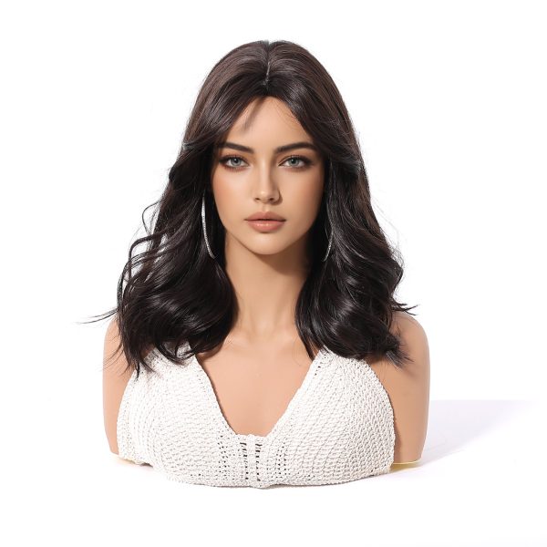 Dark Brown Short Bob Wig with Bangs – Layered Synthetic Hair 14 Inch Dark Brown Short Bob Wig with Bangs – Layered Synthetic Hair 14 Inch