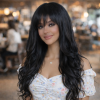 Jet Black Long Body Wave Wig with Bangs – Deep Wave Synthetic Hair