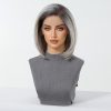 12 Inch Platinum Blonde Short Bob Wig with Bangs - Layered Synthetic Hair 12 Inch Platinum Blonde Short Bob Wig with Bangs – Layered Synthetic Hair