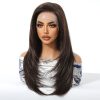 24 Inch Chestnut Brown Balayage Straight Wig – Synthetic Hair 24 Inch Chestnut Brown Balayage Straight Wig – Synthetic Hair