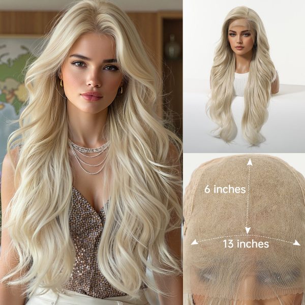 28 Inch Platinum White Blonde Extra Long Wavy Wig – Layered Synthetic Hair 28 Inch Platinum White Blonde Extra Long Wavy Wig – Layered Synthetic Hair