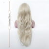 Synthetic Wig 28 Inch Platinum White Blonde Extra Long Wavy Wig - Layered Synthetic Hair