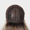 Synthetic Wig Brown Blonde Balayage Long Wavy Wig with Bangs – Rooted Synthetic Hair