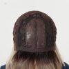 Synthetic Wig Brown Blonde Balayage Long Wavy Wig with Bangs – Rooted Synthetic Hair