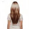 Synthetic Wig 18 Inch Ash Blonde Chestnut Balayage Straight Wig – Synthetic Hair