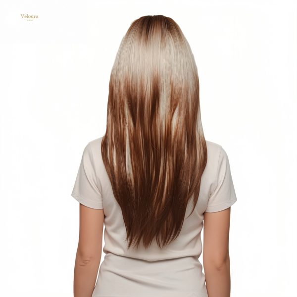 Synthetic Wig 18 Inch Ash Blonde Chestnut Balayage Straight Wig – Synthetic Hair