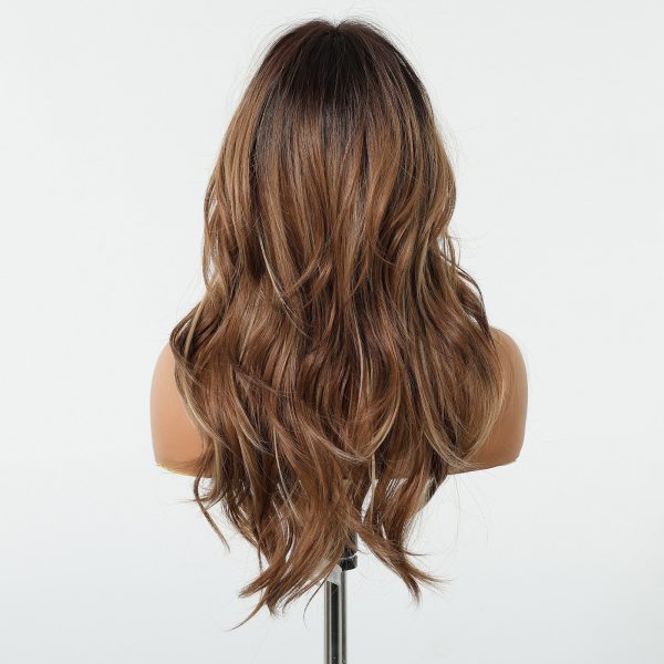 24 Inch Warm Chestnut Brown Long Wavy Wig with Bangs – Layered Synthetic Hair 24 Inch Warm Chestnut Brown Long Wavy Wig with Bangs – Layered Synthetic Hair