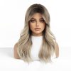24 Inch Ash Blonde Long Wavy Wig with Bangs – Dark-Rooted Beachy Synthetic Hair 24 Inch Ash Blonde Long Wavy Wig with Bangs – Dark-Rooted Beachy Synthetic Hair