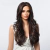 Dark Brown Long Deep Wave Wig – Warm Chestnut No Bangs Synthetic Hair 26 Inch Dark Brown Long Deep Wave Wig – Warm Chestnut No Bangs Synthetic Hair 26 Inch