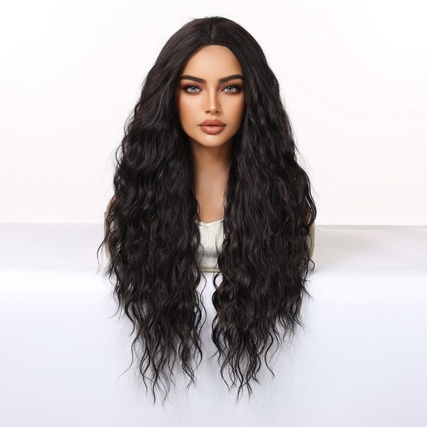 28 Inch Jet Black Extra-Long Deep Wave Wig – No Bangs Synthetic Hair 28 Inch Jet Black Extra-Long Deep Wave Wig – No Bangs Synthetic Hair