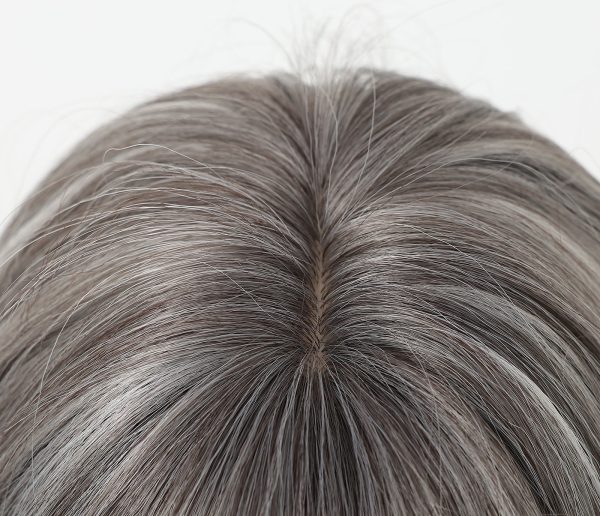 12 Inch Silver Grey Bob Wig with Bangs - Layered Shoulder-Length Synthetic Hair 12 Inch Silver Grey Bob Wig with Bangs – Layered Shoulder-Length Synthetic Hair