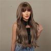24 Inch Mushroom Brown Caramel Body Wave Wig with Bangs – Synthetic Hair 24 Inch Mushroom Brown Caramel Body Wave Wig with Bangs – Synthetic Hair