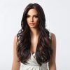 Dark Brown Long Deep Wave Wig – Warm Chestnut No Bangs Synthetic Hair 26 Inch Dark Brown Long Deep Wave Wig – Warm Chestnut No Bangs Synthetic Hair 26 Inch