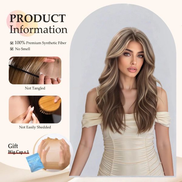 Ash Brown Honey Blonde Balayage Body Wave Wig – Caramel Highlighted Synthetic Hair 20 Inch Ash Brown Honey Blonde Balayage Body Wave Wig – Caramel Highlighted Synthetic Hair 20 Inch