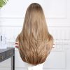 Ash Brown Honey Blonde Balayage Long Straight Wig with Bangs – Caramel Highlighted 26 Inch Ash Brown Honey Blonde Balayage Long Straight Wig with Bangs – Caramel Highlighted 26 Inch
