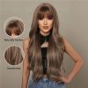 24 Inch Mushroom Brown Caramel Body Wave Wig with Bangs – Synthetic Hair 24 Inch Mushroom Brown Caramel Body Wave Wig with Bangs – Synthetic Hair