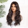 Dark Brown Long Deep Wave Wig – Rich Warm Synthetic Hair Dark Brown Long Deep Wave Wig – Rich Warm Synthetic Hair