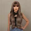 24 Inch Mushroom Brown Caramel Body Wave Wig with Bangs – Synthetic Hair 24 Inch Mushroom Brown Caramel Body Wave Wig with Bangs – Synthetic Hair