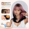 Rose Gold to Dark Brown Ombre Short Straight Wig – Fashion Color Synthetic Hair