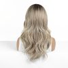 24 Inch Ash Blonde Long Wavy Wig with Bangs – Dark-Rooted Beachy Synthetic Hair 24 Inch Ash Blonde Long Wavy Wig with Bangs – Dark-Rooted Beachy Synthetic Hair
