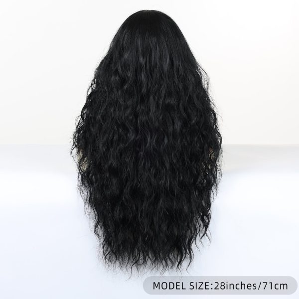 28 Inch Jet Black Extra-Long Deep Wave Wig – No Bangs Synthetic Hair 28 Inch Jet Black Extra-Long Deep Wave Wig – No Bangs Synthetic Hair