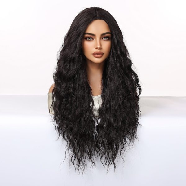 28 Inch Jet Black Extra-Long Deep Wave Wig – No Bangs Synthetic Hair 28 Inch Jet Black Extra-Long Deep Wave Wig – No Bangs Synthetic Hair