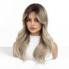 24 Inch Ash Blonde Long Wavy Wig with Bangs – Dark-Rooted Beachy Synthetic Hair 24 Inch Ash Blonde Long Wavy Wig with Bangs – Dark-Rooted Beachy Synthetic Hair