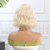 Platinum Blonde Short Bob Wig with Bangs – Uniform Icy Tone Body Wave 10 Inch