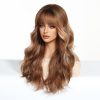 Warm Brown Caramel Balayage Body Wave Wig with Bangs – Honey Blonde Highlights 24 Inch Warm Brown Caramel Balayage Body Wave Wig with Bangs – Honey Blonde Highlights 24 Inch