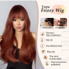 Caramel Brown Long Body Wave Wig with Bangs – Warm Toffee Synthetic Hair Caramel Brown Long Body Wave Wig with Bangs – Warm Toffee Synthetic Hair