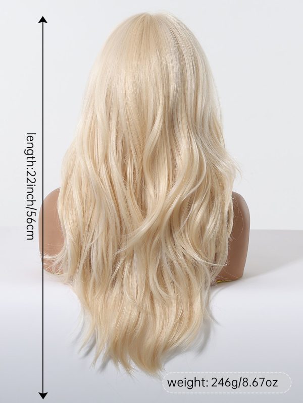 22 Inch Platinum Blonde Straight Wig with Bangs – Layered Synthetic Hair 22 Inch Platinum Blonde Straight Wig with Bangs – Layered Synthetic Hair